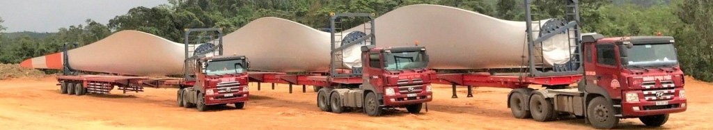 rental tructor-truck in vietnam for wind farm