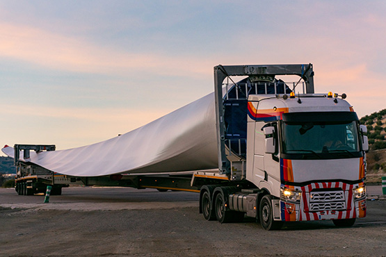 tractor rental transport wind turbine