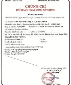Chứng chỉ năng lực hoạt động xây dựng