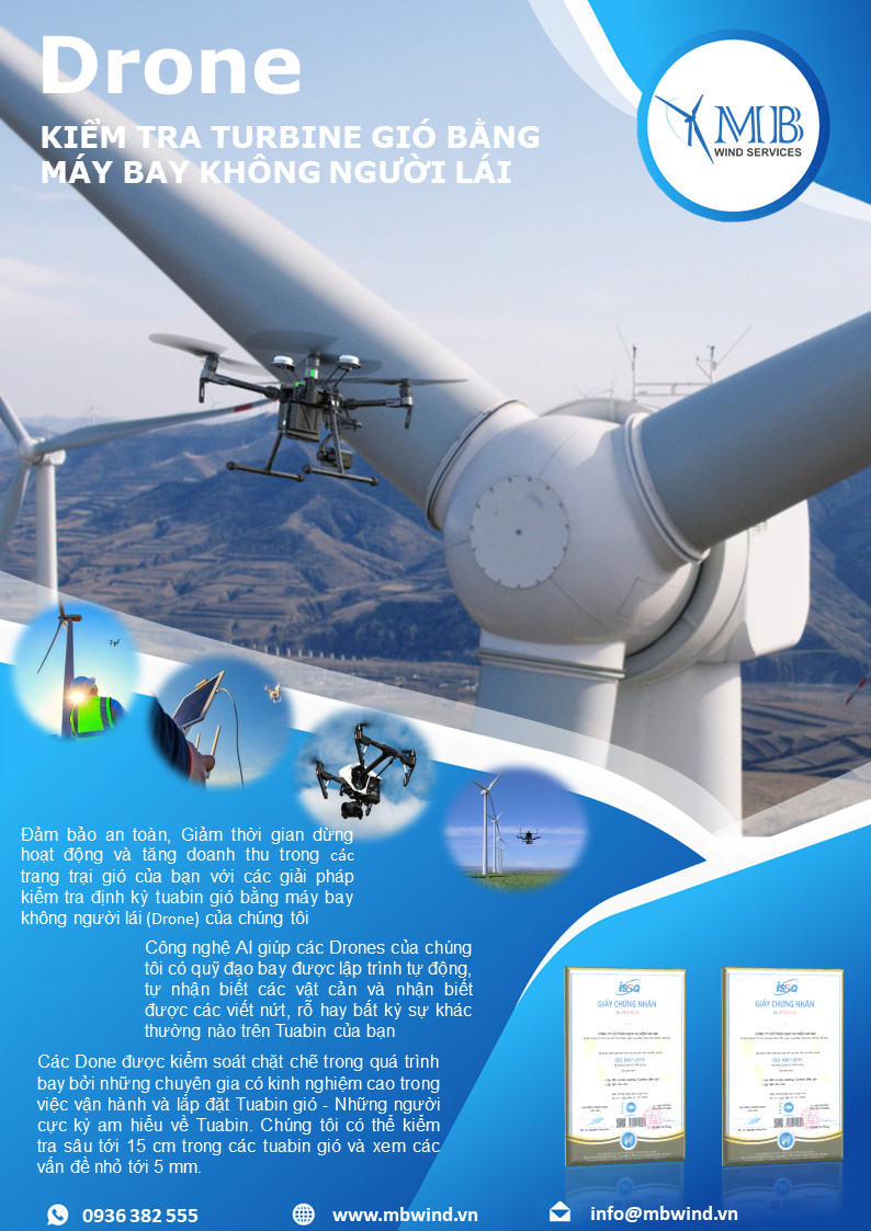 Dịch vụ khảo sát chụp ảnh tuabin gió bằng Drone