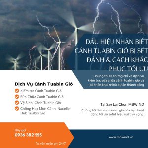 Dấu hiệu nhận biết cánh tuabin gió bị sét đánh