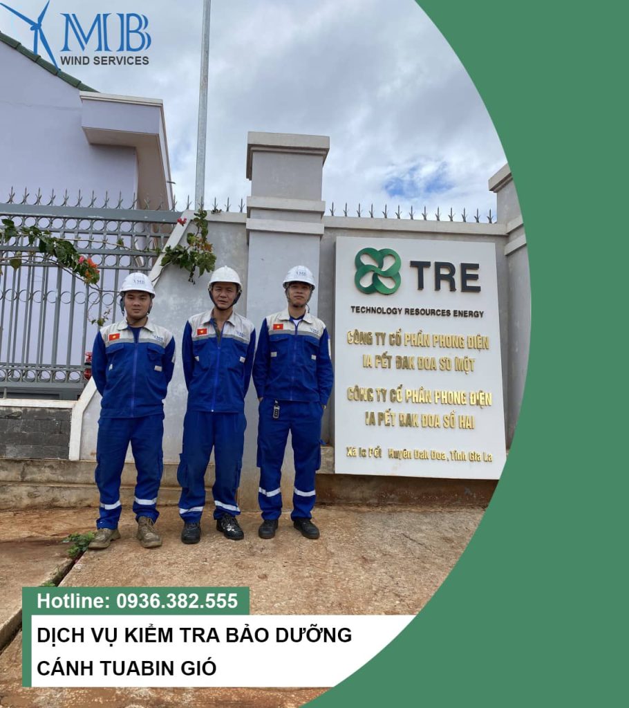 Kiểm tra - Sửa chữa cánh Tuabin tại Nhà máy Điện gió Ia Pết-Đak Đoa 1 & 2